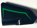 Technic, Panel Fairing # 7 Very Small Smooth Short, Side A with Bright Green Stripe Pattern (Sticker) - Set 42170