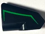 Technic, Panel Fairing # 7 Very Small Smooth Short, Side A with Bright Green Stripe Pattern (Sticker) - Set 42170