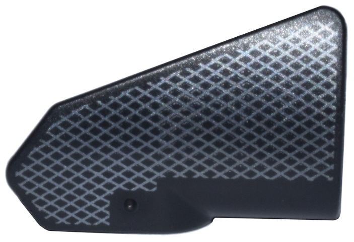 Technic, Panel Fairing # 8 Very Small Smooth Short, Side B with Silver Lattice Grid Pattern
