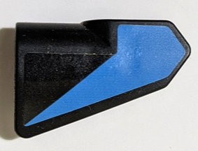 Technic, Panel Fairing # 8 Very Small Smooth Short, Side B with Dark Azure Tapered Stripe Pattern (Sticker) - Set 42162