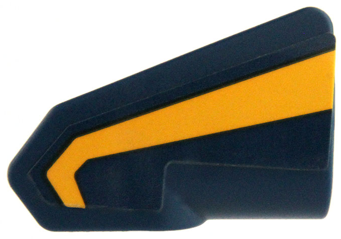 Technic, Panel Fairing # 8 Very Small Smooth Short, Side B with Bright Light Orange Bent Stripe Pattern (Sticker) - Set 42147