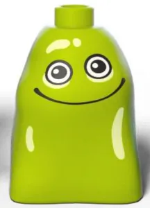 Duplo, Brick 2 x 2 x 2 Bag with Alien with Eyes, Smile, and Yellowish Green Spots Pattern (Miles from Tomorrowland Blodger Blopp)