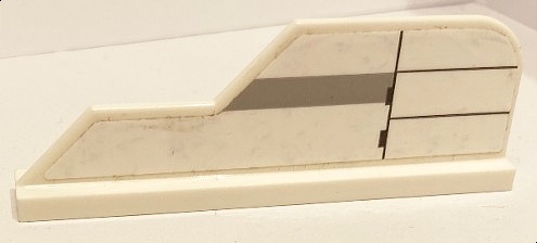 Tail 8 x 1 with Stepped Fin with Light Bluish Gray Thick Stripe and Black Lines Pattern (Sticker) - Set 75175