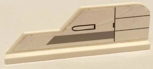 Tail 8 x 1 with Stepped Fin with Light Bluish Gray Thick Stripe and Black Lines and Missile Launcher Pattern (Sticker) - Set 75175