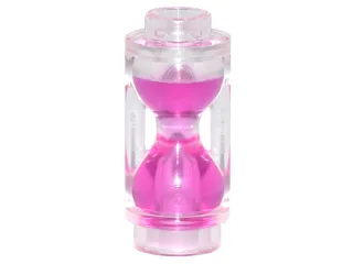 Minifigure, Utensil Hourglass with Molded Trans-Dark Pink Sand Pattern