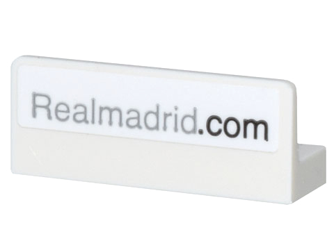 Panel 1 x 3 x 1 with Dark Bluish Gray and Black 'Realmadrid.com' Pattern (Sticker) - Set 10299