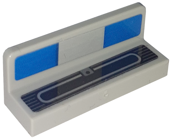 Panel 1 x 3 x 1 with Blue Rectangles and Black Grille Pattern (Stickers) - Set 76917