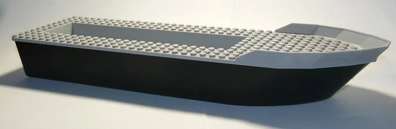 Boat, Hull Unitary 41 x 12 x 5 with Light Bluish Gray Top