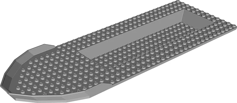 Boat, Hull Unitary 41 x 12 x 5, Top