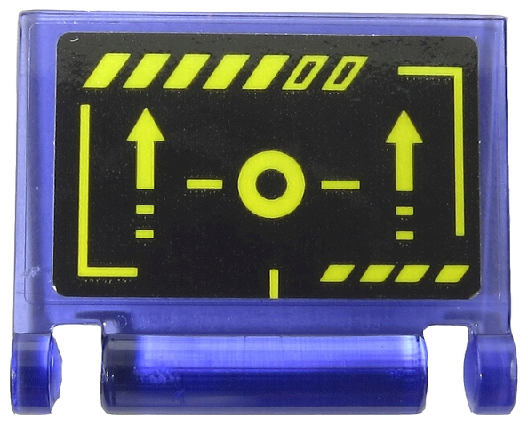 Minifigure, Utensil Book Cover with Yellow Circle, Arrows, and Stripes on Black Background Pattern (Sticker) - Set 71711