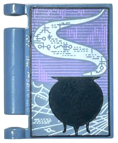 Minifigure, Utensil Book Cover with Black Smoking Cauldron Pattern