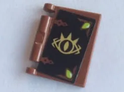 Minifigure, Utensil Book Cover with Gold Goblin King Eye on Black Background Pattern (Sticker) - Set 41188