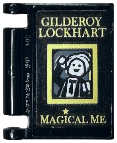 Minifigure, Utensil Book Cover with Gold 'GILDEROY LOCKHART' and 'MAGICAL ME', Minifigure in Frame Pattern (Sticker) - Set 75978