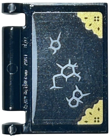 Minifigure, Utensil Book Cover with Tears and Gold Edges Pattern (Sticker) - Set 76389