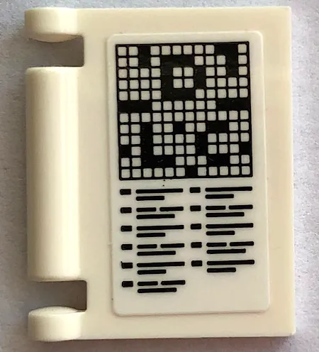 Minifigure, Utensil Book Cover with Crossword Pattern (Sticker) - Set 21336