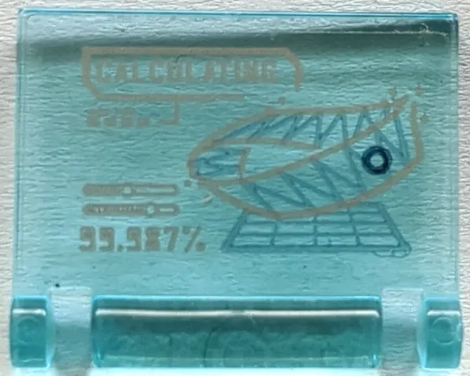Minifigure, Utensil Book Cover with 'CALCULATING', '99.987%' and Möbius Strip Pattern (Sticker) - Set 76192