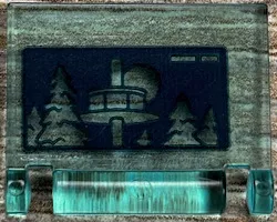 Minifigure, Utensil Book Cover with Observation Deck and Pine Trees Pattern (Sticker) - Set 76949