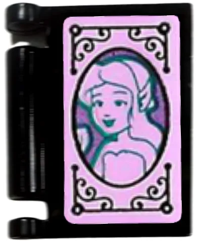 Minifigure, Utensil Book Cover with Elves Princess and Black Filigree on Bright Pink Background Pattern (Sticker) - Set 42606