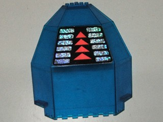 Panel 10 x 10 x 12 Quarter Dome with Red Triangles and Holographic Rectangles Pattern (Sticker) - Set 6959