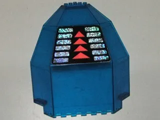 Panel 10 x 10 x 12 Quarter Dome with Red Triangles and Holographic Rectangles Pattern (Sticker) - Set 6959