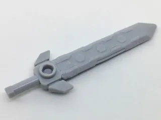 Minifigure, Weapon Sword, Long with Molded Flexible Rubber (Same Color) Tip and Angular Crossguard