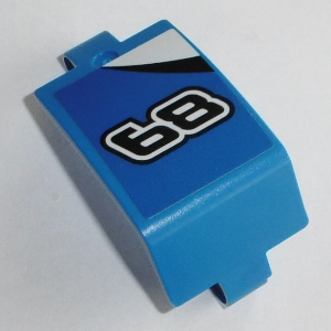 Technic, Panel Curved 3 x 5 x 3 with Black and White '68' and Triangular Stripes Pattern (Sticker) - Set 42045