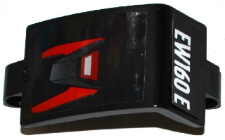 Technic, Panel Curved 3 x 5 x 3 with Red Air Intake, White 'EW160 E' Pattern Model Right Side (Stickers) - Set 42053