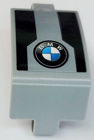 Technic, Panel Curved 3 x 5 x 3 with BMW Logo and Black Stripes Pattern (Sticker) - Set 42063