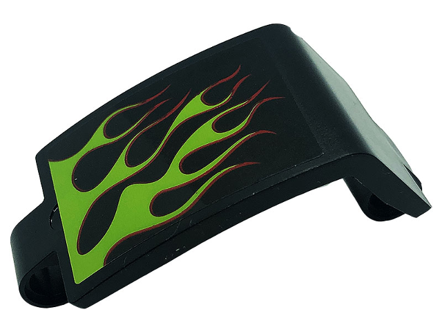 Technic, Panel Curved 3 x 5 x 3 with Lime Flames Pattern Model Right Side (Sticker) - Set 42118