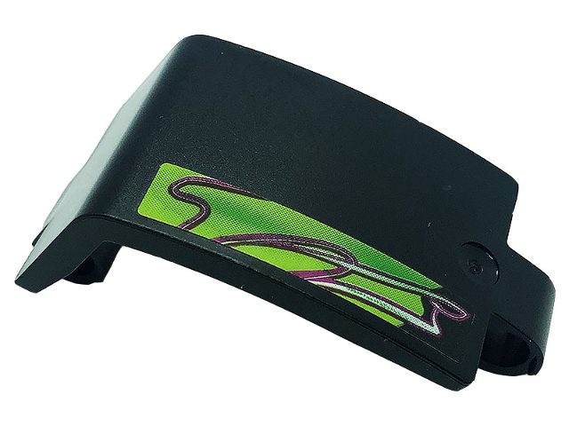 Technic, Panel Curved 3 x 5 x 3 with Magenta Lines on Lime Background Pattern Model Left Side (Sticker) - Set 42118