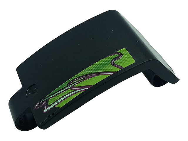 Technic, Panel Curved 3 x 5 x 3 with Magenta Lines on Lime Background Pattern Model Right Side (Sticker) - Set 42118