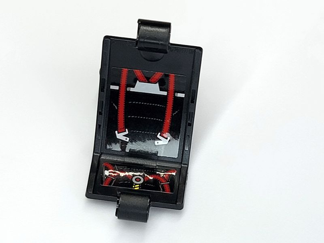 Technic, Panel Curved 3 x 5 x 3 with Red and Silver Seat Belts Pattern (Sticker) - Set 42066