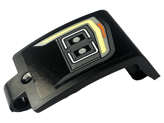 Technic, Panel Curved 3 x 5 x 3 with Headlight and Blinker Pattern Model Left Side (Sticker) - Set 42126