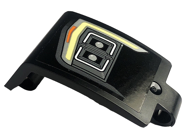 Technic, Panel Curved 3 x 5 x 3 with Headlight and Blinker Pattern Model Right Side (Sticker) - Set 42126