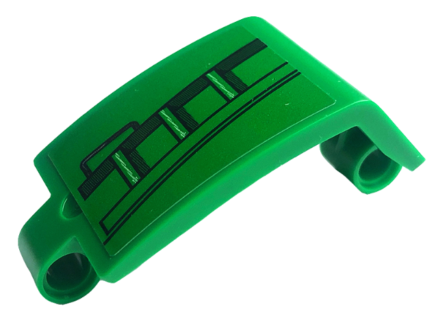 Technic, Panel Curved 3 x 5 x 3 with Black Ladder Pattern (Sticker) - Set 42136