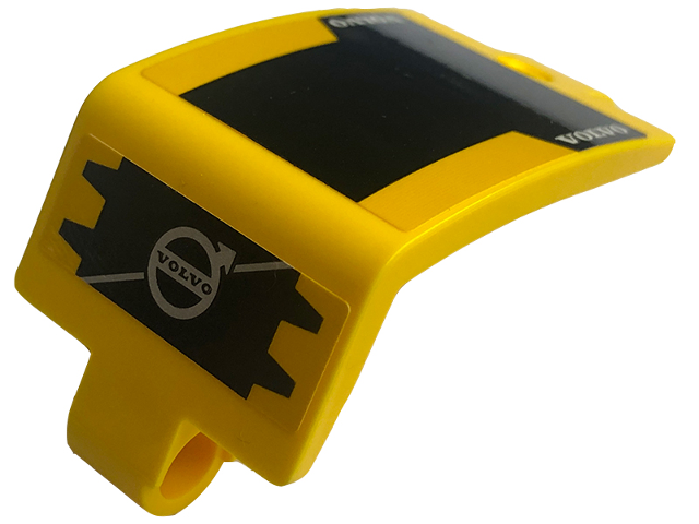 Technic, Panel Curved 3 x 5 x 3 with VOLVO Logo and Black Vehicle Hood Pattern (Stickers) - Set 30433
