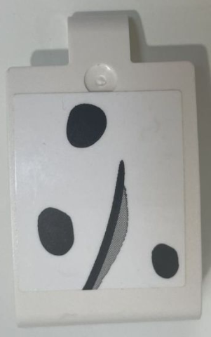 Technic, Panel Curved 3 x 5 x 3 with Black Dalmatian Spots and Line with Dark Bluish Gray Highlight Pattern Model Right Side (Sticker) - Set 42150