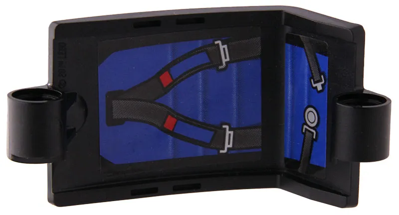 Technic, Panel Curved 3 x 5 x 3 with Blue and Red Seatbelts and Cushions, and Silver Buckles Pattern (Stickers) - Set 42204