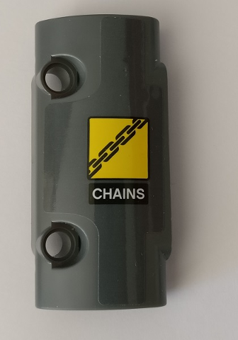 Technic, Panel Curved 7 x 3 with 2 Pin Holes through Panel Surface with 'CHAINS' and Chain Pattern (Sticker) - Set 42082