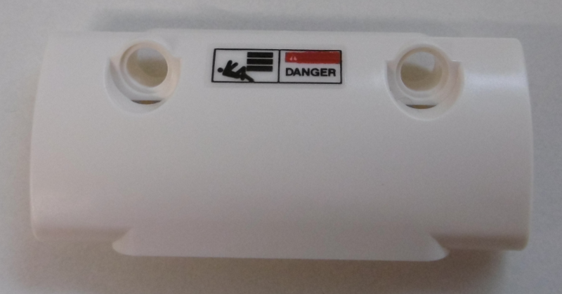 Technic, Panel Curved 7 x 3 with 2 Pin Holes through Panel Surface with 'DANGER' and Person under Load Pattern (Sticker) - Set 42100