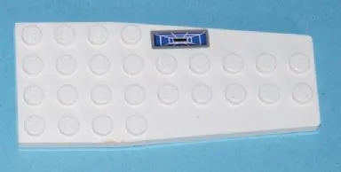 Wedge, Plate 4 x 9 without Stud Notches with Blue Target Screen Pattern Model Left Side (Sticker) - Set 7676