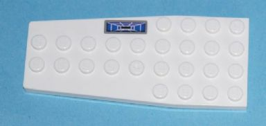 Wedge, Plate 4 x 9 without Stud Notches with Blue Target Screen Pattern Model Right Side (Sticker) - Set 7676