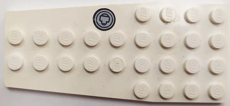 Wedge, Plate 4 x 9 without Stud Notches with Black and Light Bluish Gray Fuel Filler Cap Pattern Model Right Side (Sticker) - Set 2928