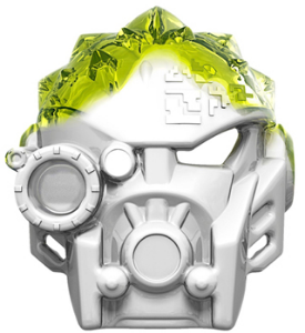 Bionicle Mask of Ice (Unity) with Marbled Trans-Neon Green Pattern