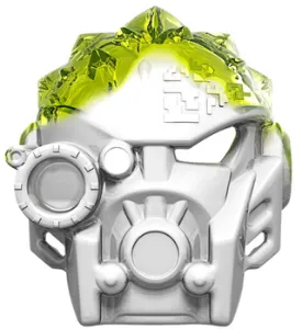 Bionicle Mask of Ice (Unity) with Marbled Trans-Neon Green Pattern