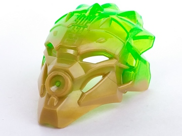 Bionicle Mask of Jungle (Unity) with Marbled Trans-Bright Green Pattern