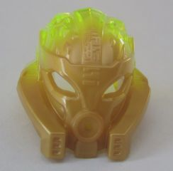 Bionicle Mask of Stone (Unity) with Marbled Trans-Neon Green Pattern