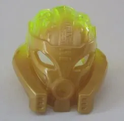 Bionicle Mask of Stone (Unity) with Marbled Trans-Neon Green Pattern