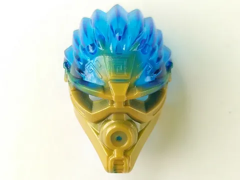 Bionicle Mask of Water (Unity) with Marbled Trans-Dark Blue Pattern