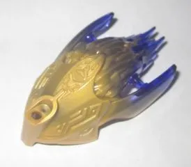 Bionicle Creature Head / Mask with Marbled Trans-Purple Pattern